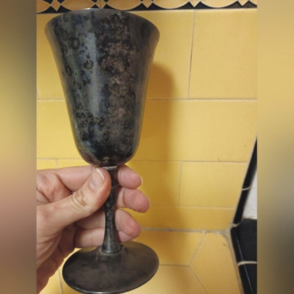 Italian silver goblet